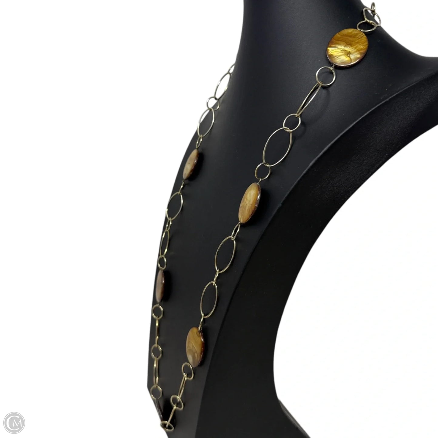 Stone & Large Link Statement Necklace