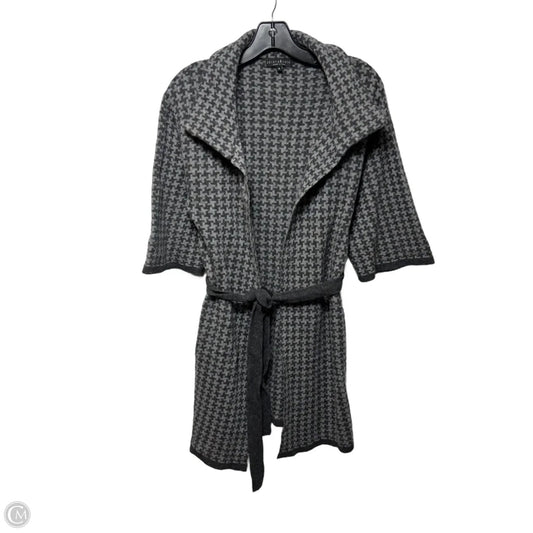 Sweater Cardigan By Chiara Mente In Black & Grey, Size: S