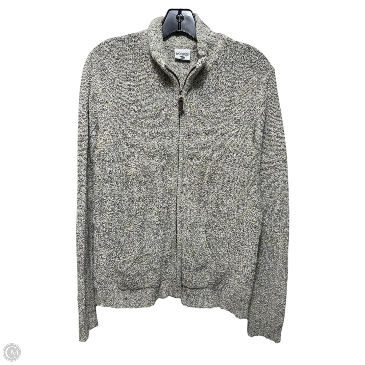 Athletic Jacket By Columbia In Cream & Grey, Size: Xl