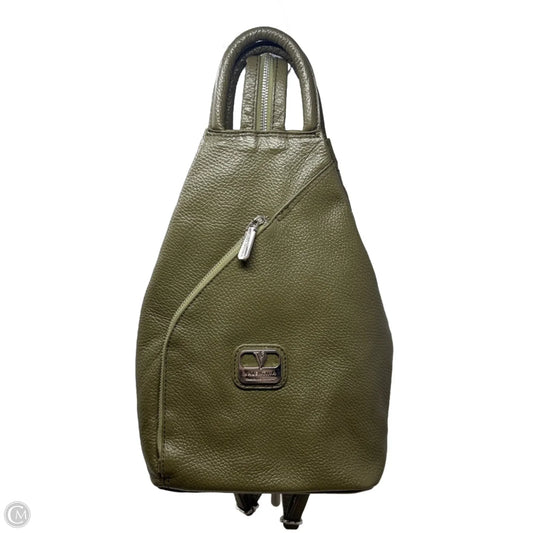 Italian Pebbled Leather Backpack By Valentina, Size: Medium