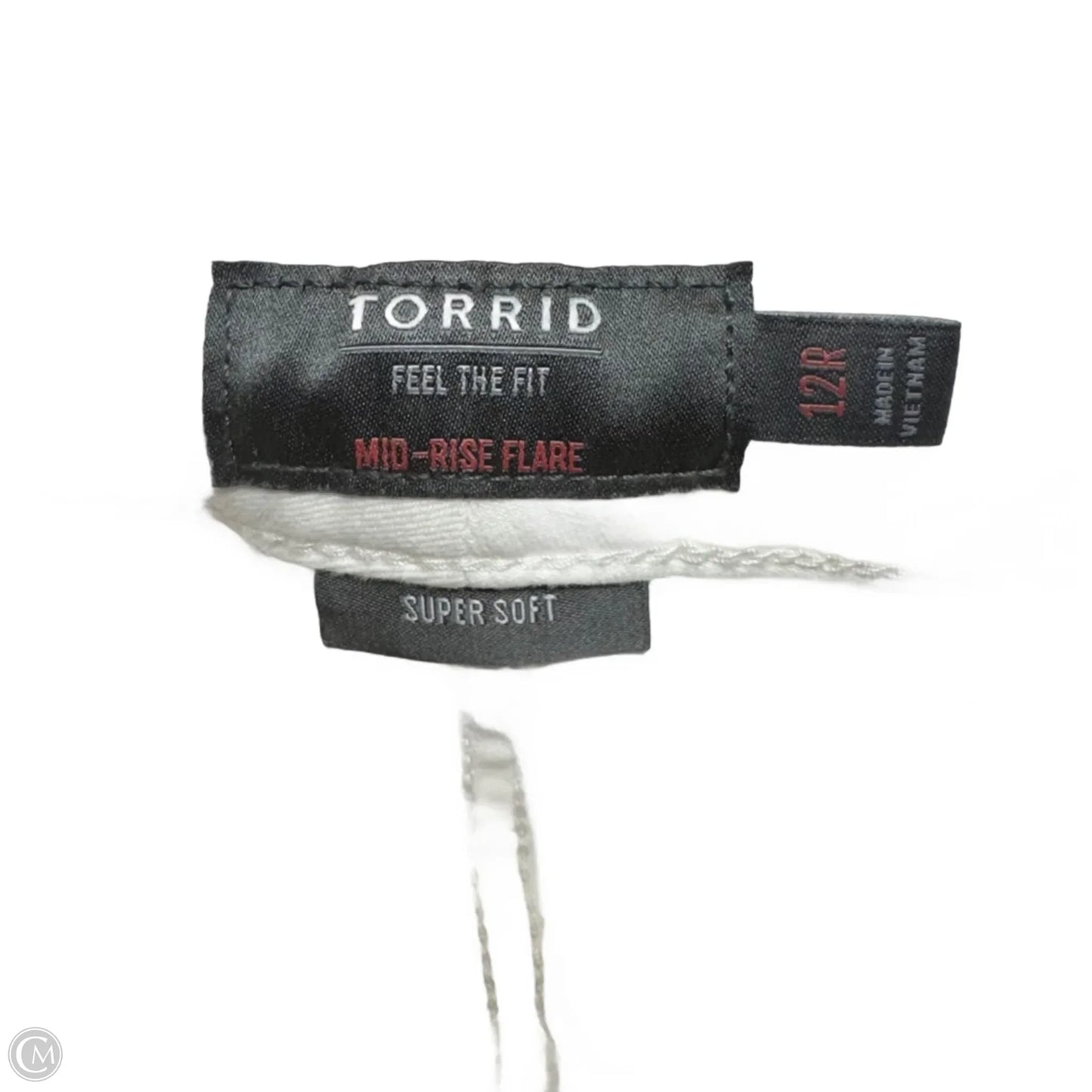 Mid-Rise Flare Jeans By Torrid In White, Size: 12