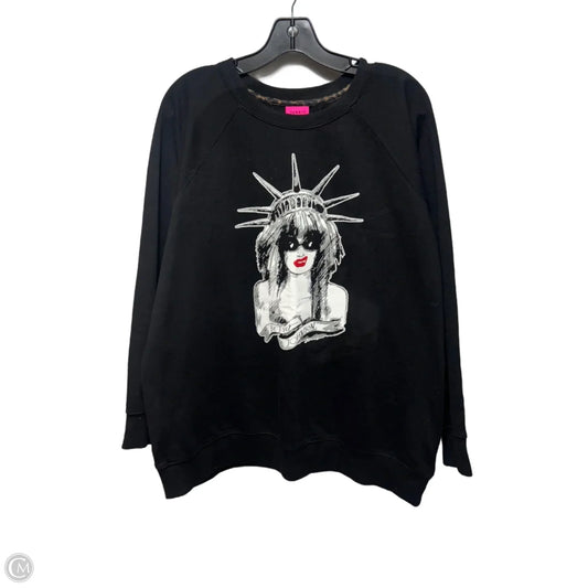 Top Long Sleeve By Torrid X Betsey Johnson In Black, Size: 2X