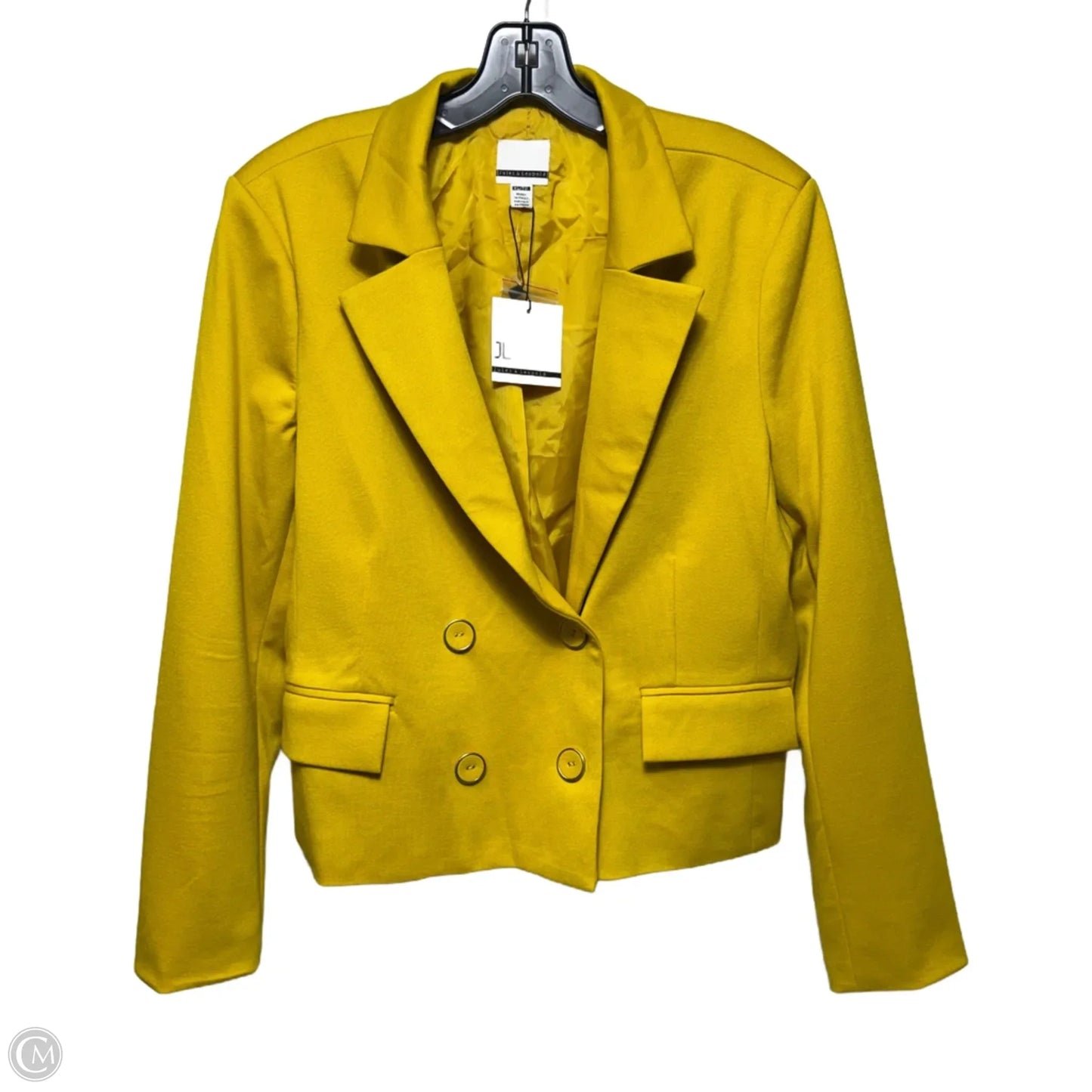 Double Breasted Blazer By Jules & Leopold In Yellow, Size: XL