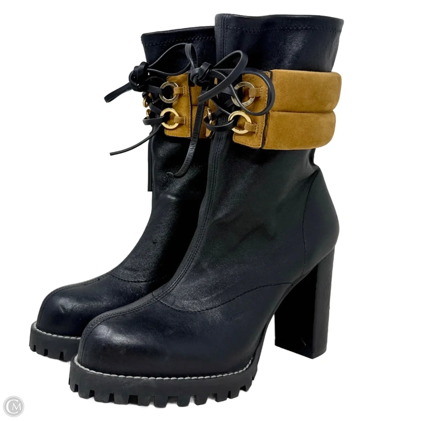 Bronwyn Ankle Boots Designer By Stuart Weitzman In Black, Size: 7