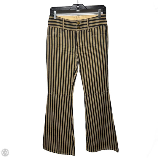 Stacey Low Rise Bell Bottom Jeans Designer By Alice + Olivia In Striped Pattern, Size: 2