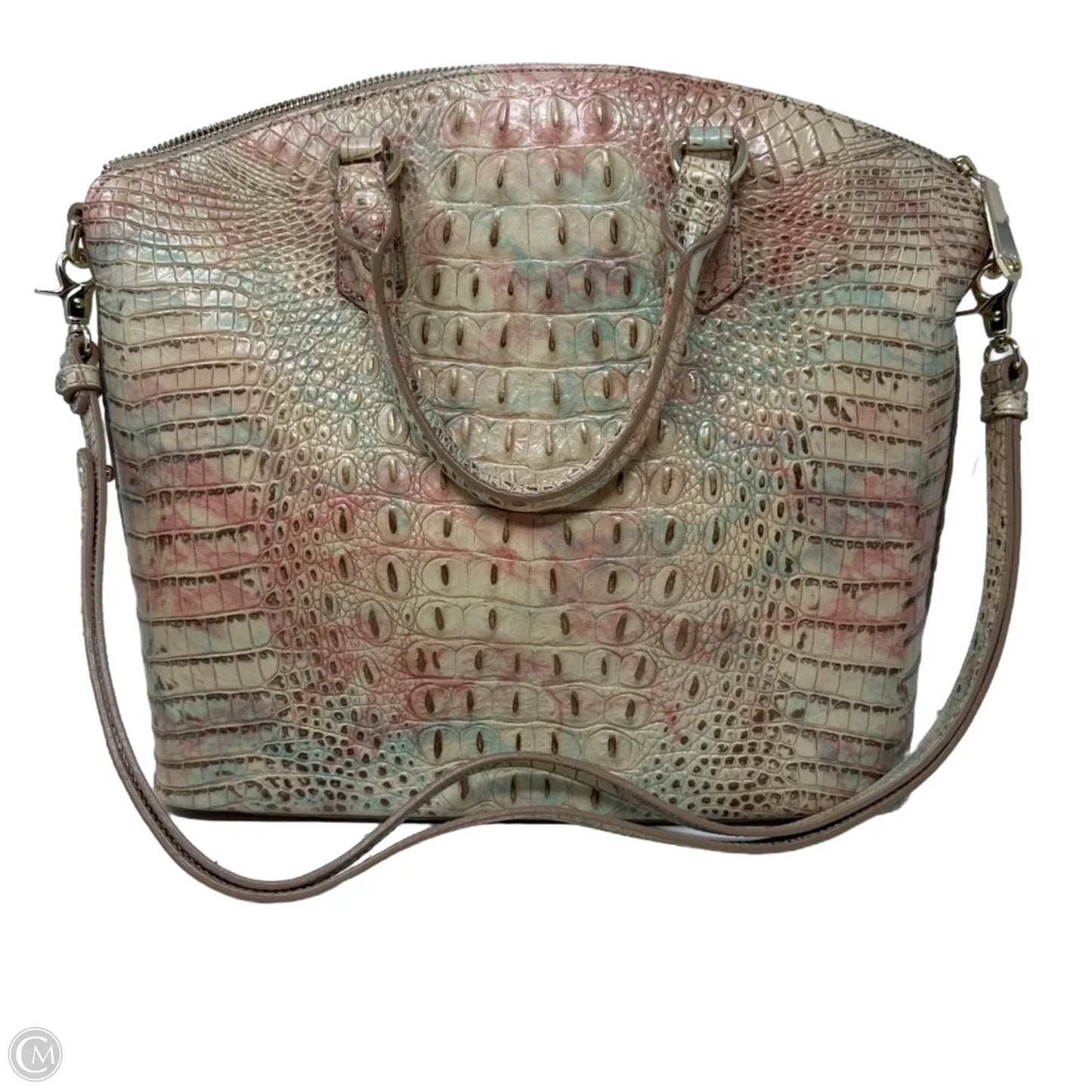 Large Duxbury Satchel In Sandatone Melbourne Designer By Brahmin, Size: Large