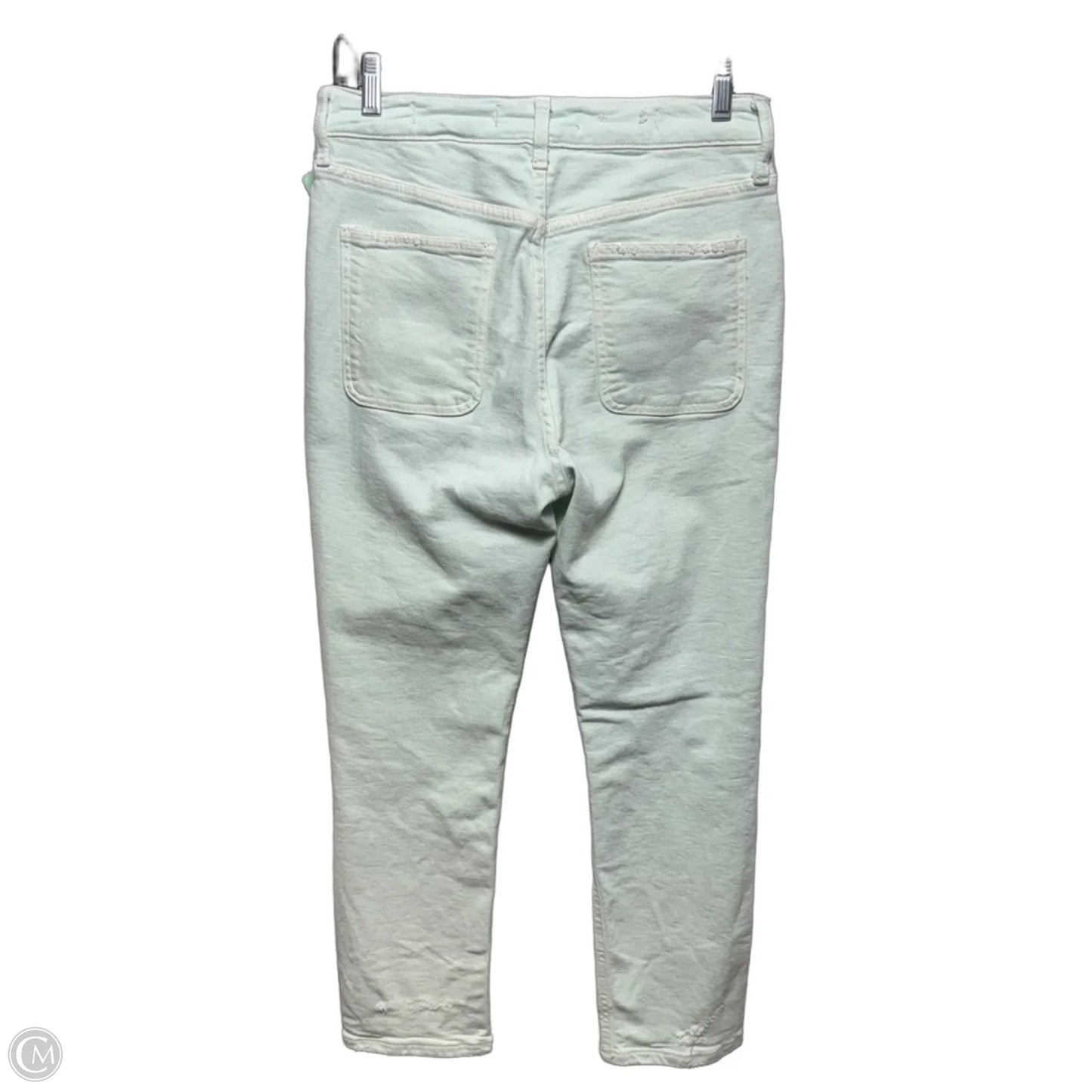 High Rise Slim Distressed Jeans By Pilcro In Green, Size: 10/30