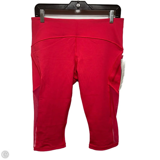 Sun Runner Athletic Capris By Lululemon In Pink, Size: 10