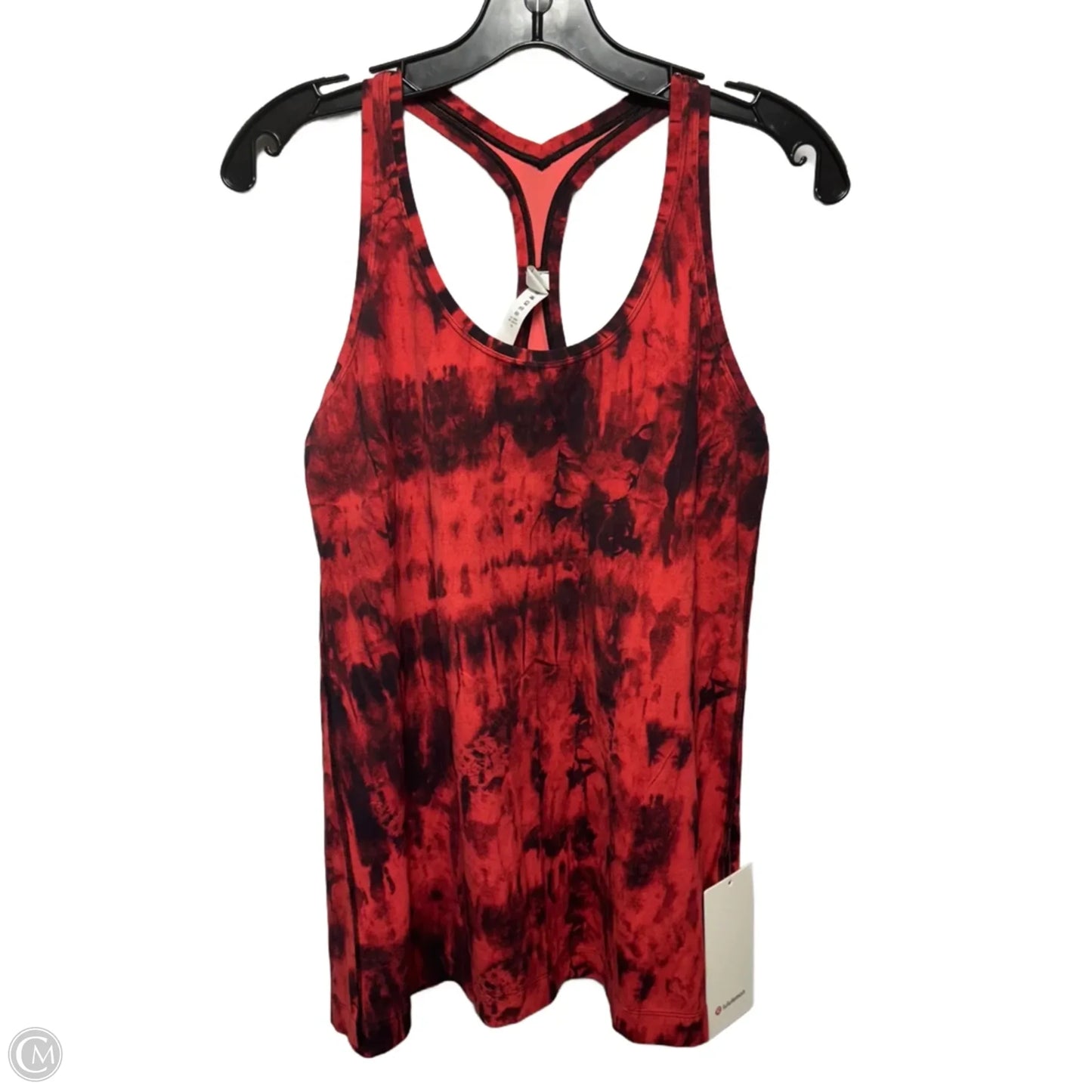 Cool Racerback Athletic Tank Top By Lululemon In Black & Red, Size: 12
