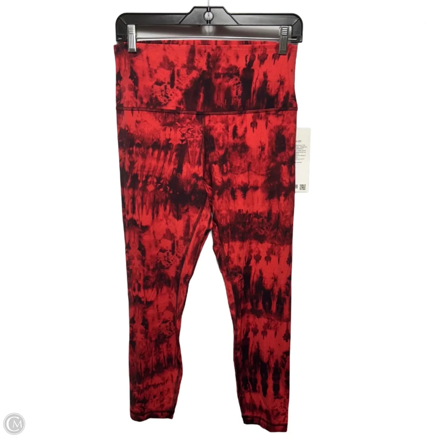 Align HR 25” Athletic Leggings Capris By Lululemon In Black & Red, Size: 10