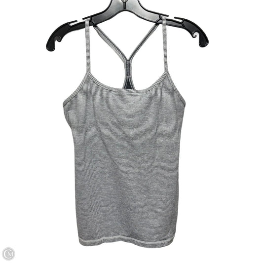 Athletic Tank Top By Lululemon In Grey & White, Size: M