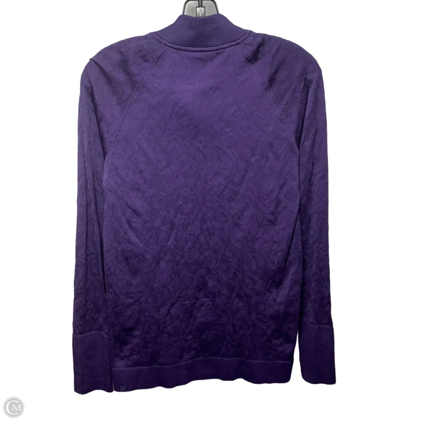 Athletic Top Long Sleeve Collar By Lululemon In Purple, Size: 8