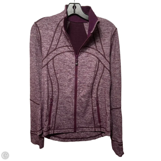 Athletic Jacket By Lululemon In Maroon, Size: 10