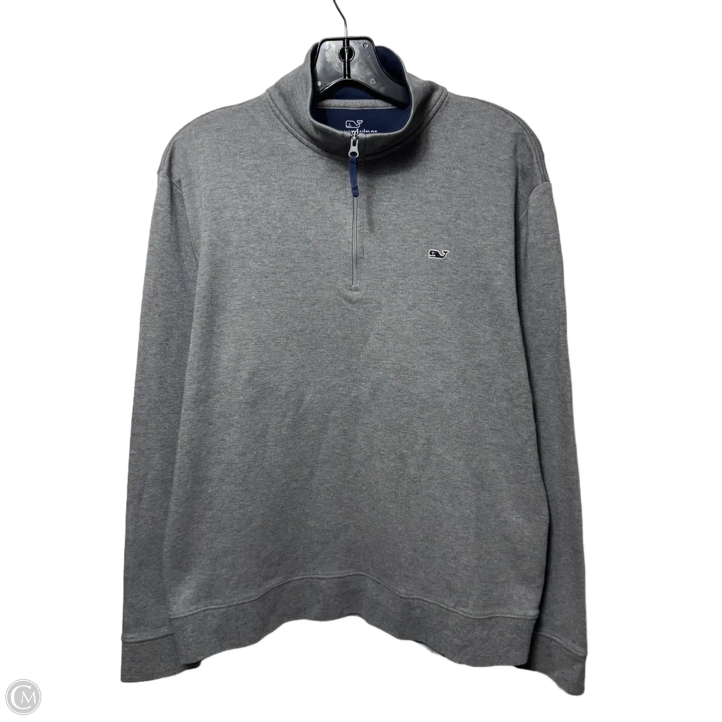 Athletic Sweatshirt Collar By Vineyard Vines In Grey, Size: M