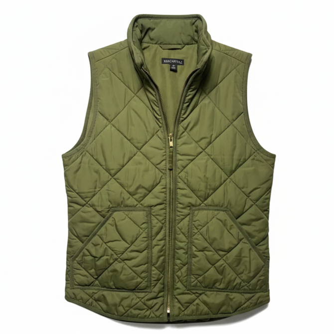 Vest Puffer & Quilted By J. Crew In Green, Size: Xs