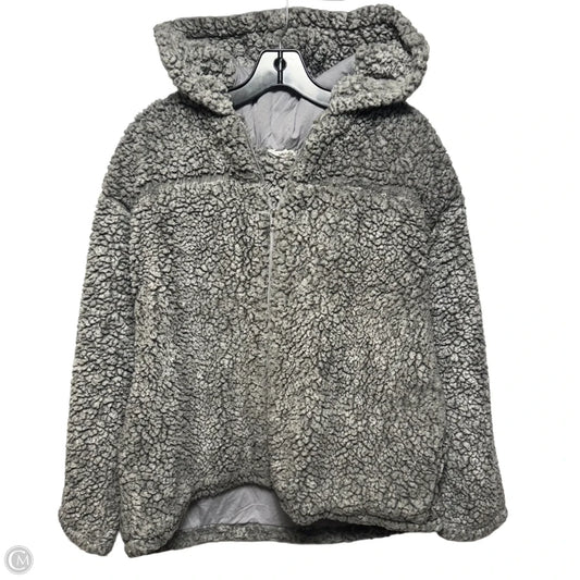 Hooded Athletic Fleece By Peace Love World In Grey, Size: L