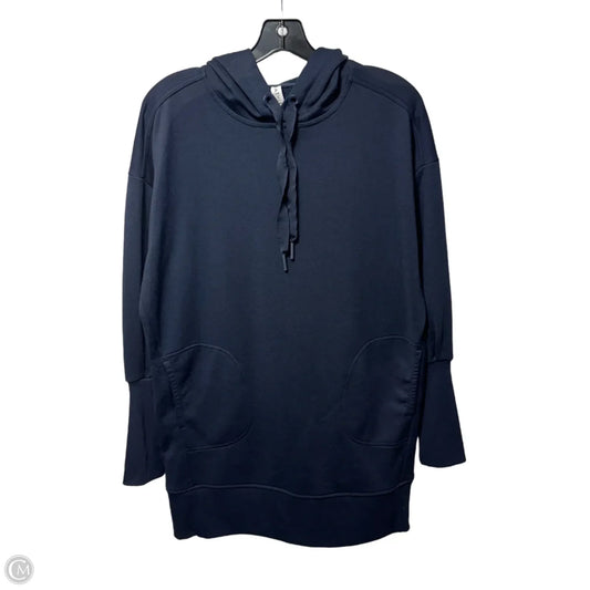 Athletic Top Long Sleeve Hoodie By Athleta In Navy, Size: S