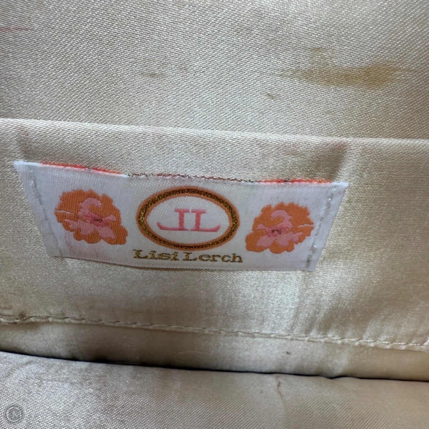 Ruby Straw Gold Bee Clutch By Lisi Lerch, Size: Small