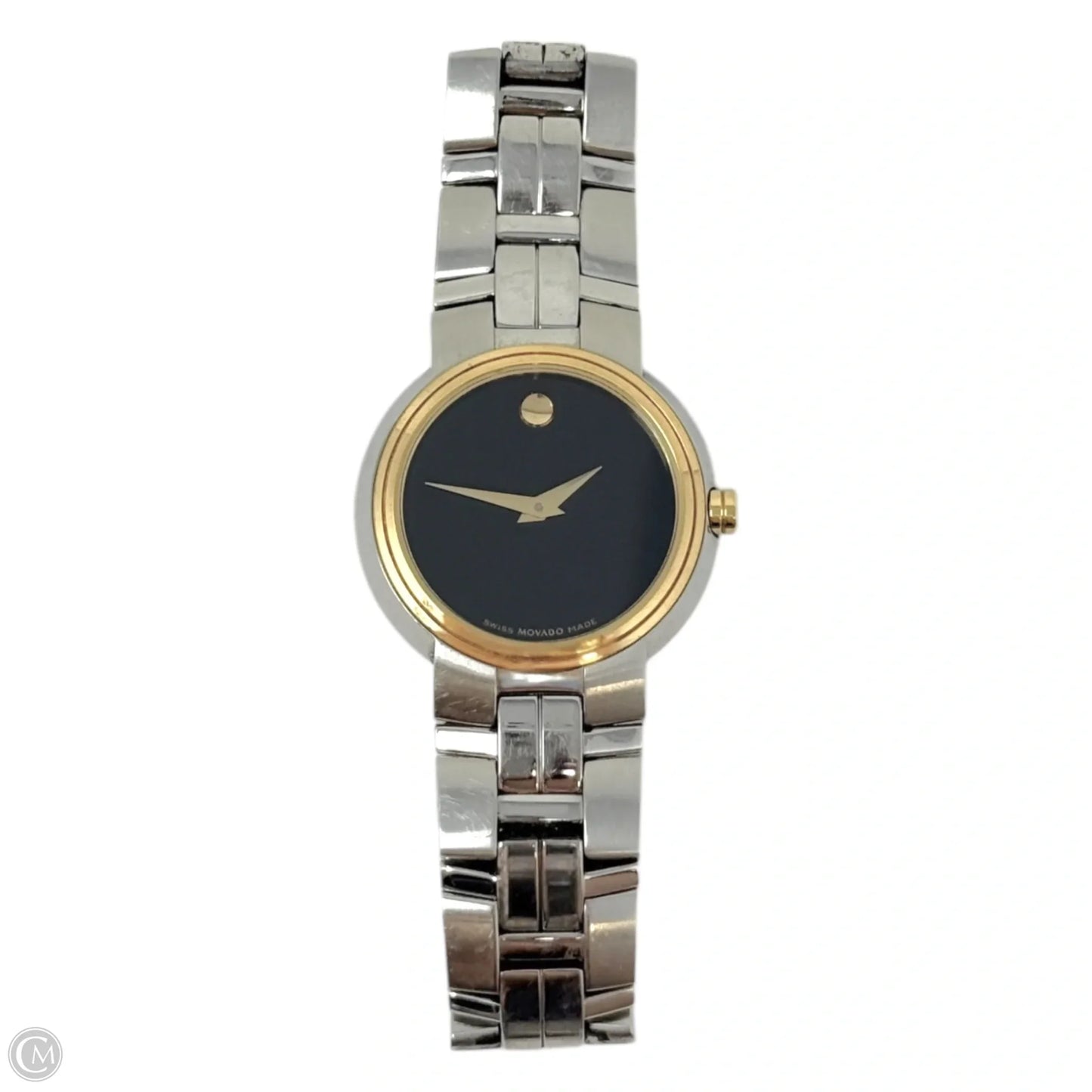 Black Museum Dial Two-Tone Watch (81 E4 1837) By Movado