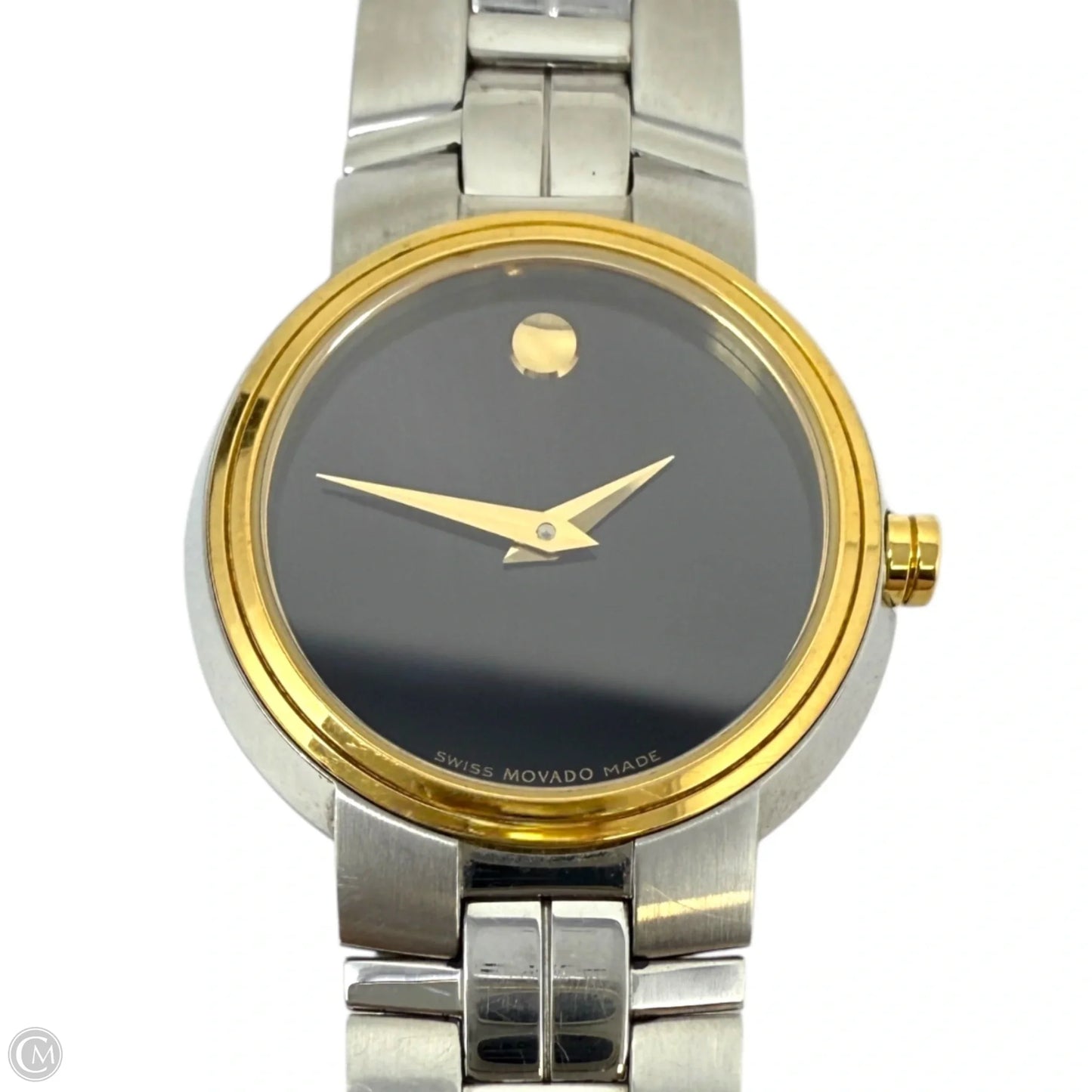 Black Museum Dial Two-Tone Watch (81 E4 1837) By Movado
