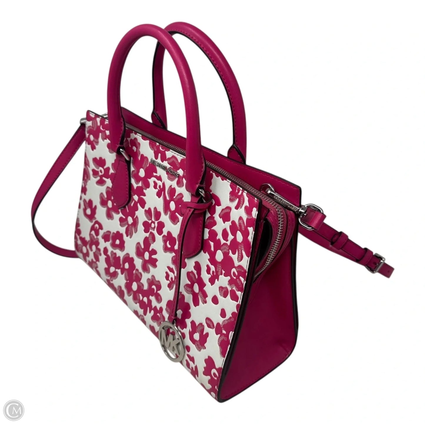 Sheila Sequin Satchel Handbag Designer By Michael Kors, Size: Medium