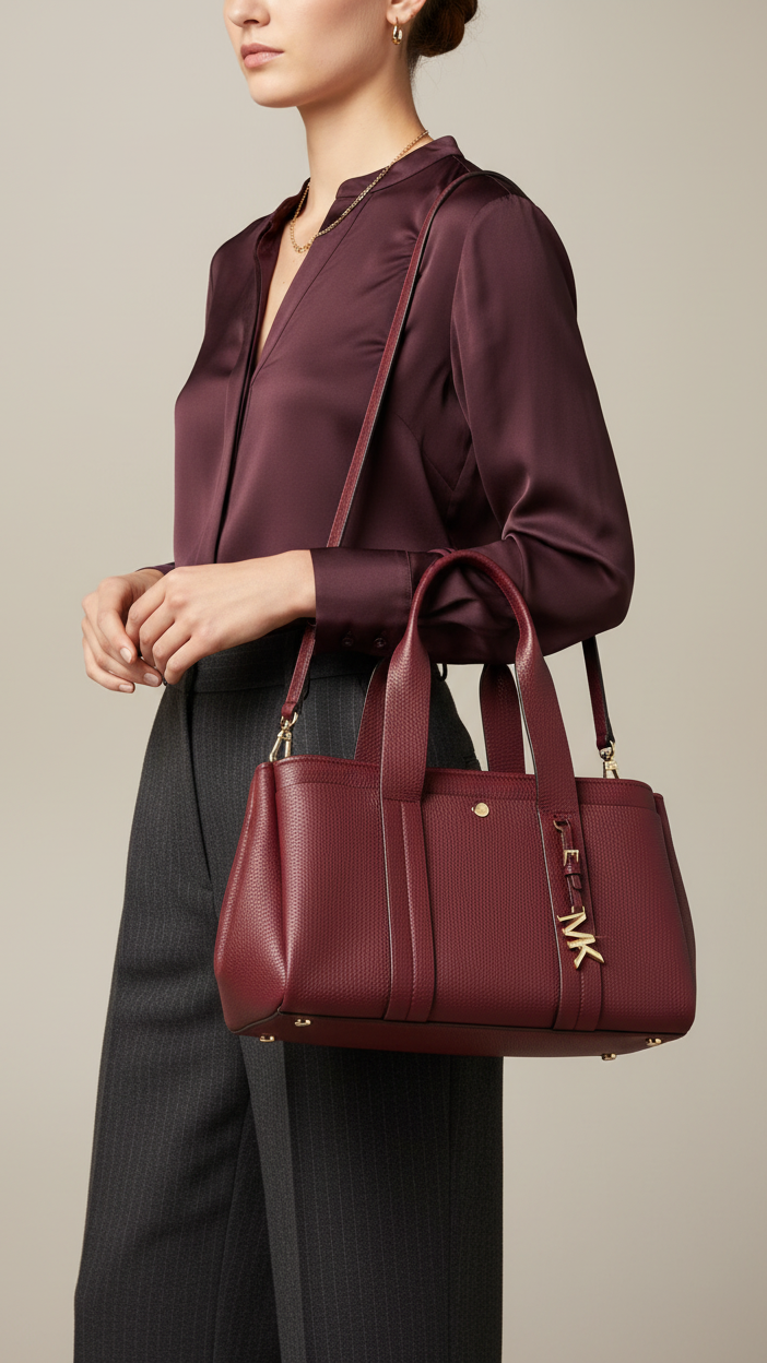 Romee Satchel Handbag Designer By Michael Kors, Size: Medium