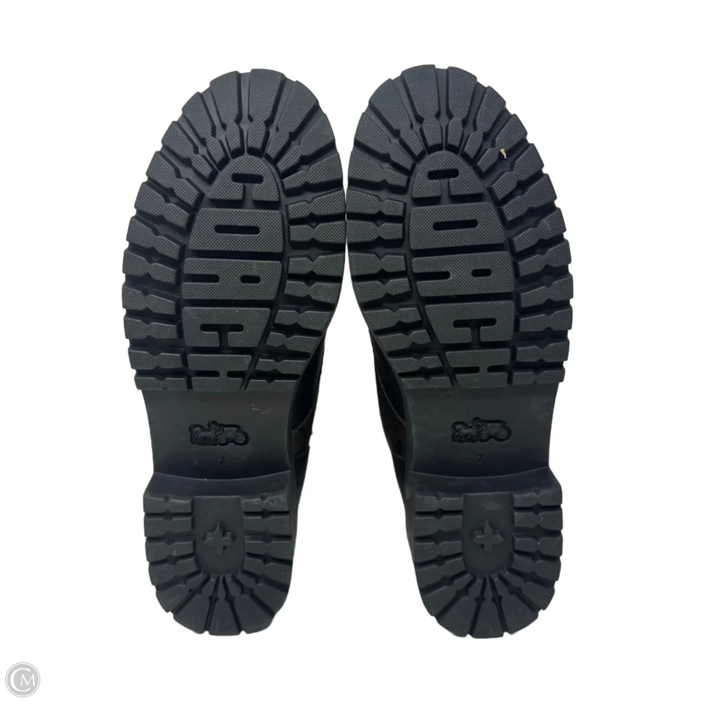 Lorraine Boots Designer By Coach In Black & Brown, Size: 7