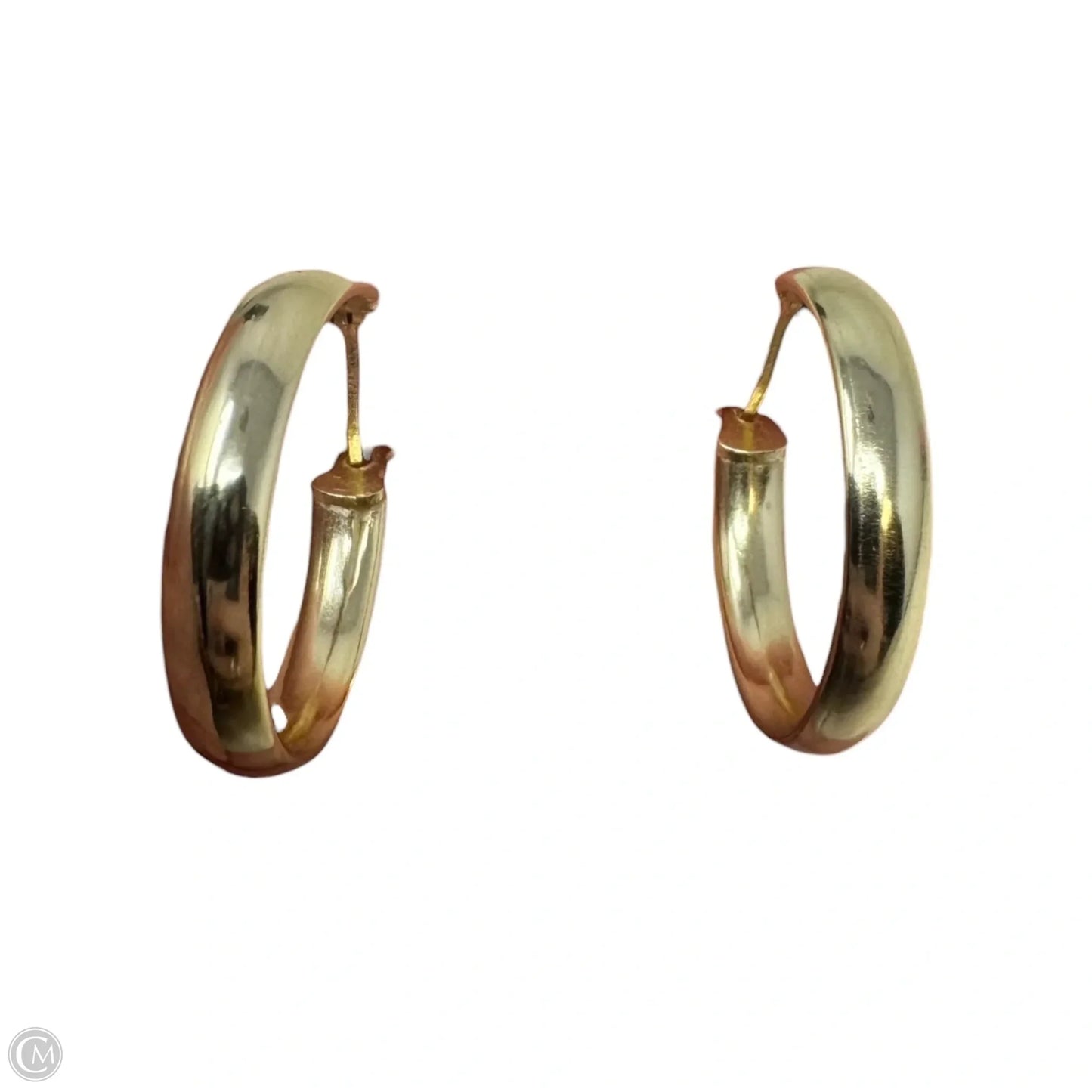Gold Over Sterling Simple Hoops