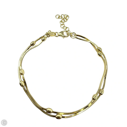 Italian Gold Over Sterling Silver Double Chain Bracelet By Dyadema