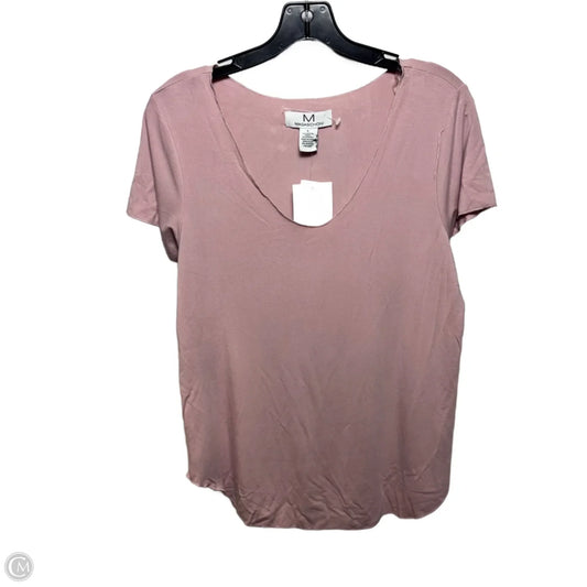 Top Short Sleeve By Magaschoni In Mauve, Size: L