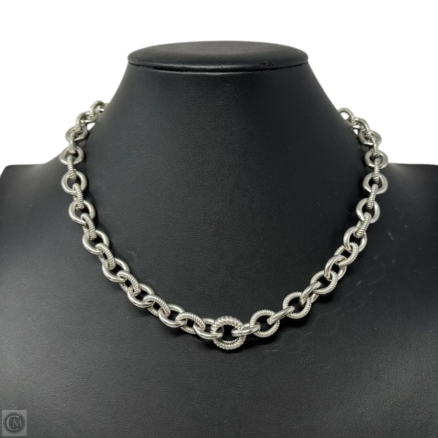Sterling Silver Rolo Link Chain Necklace Designer By Judith Ripka