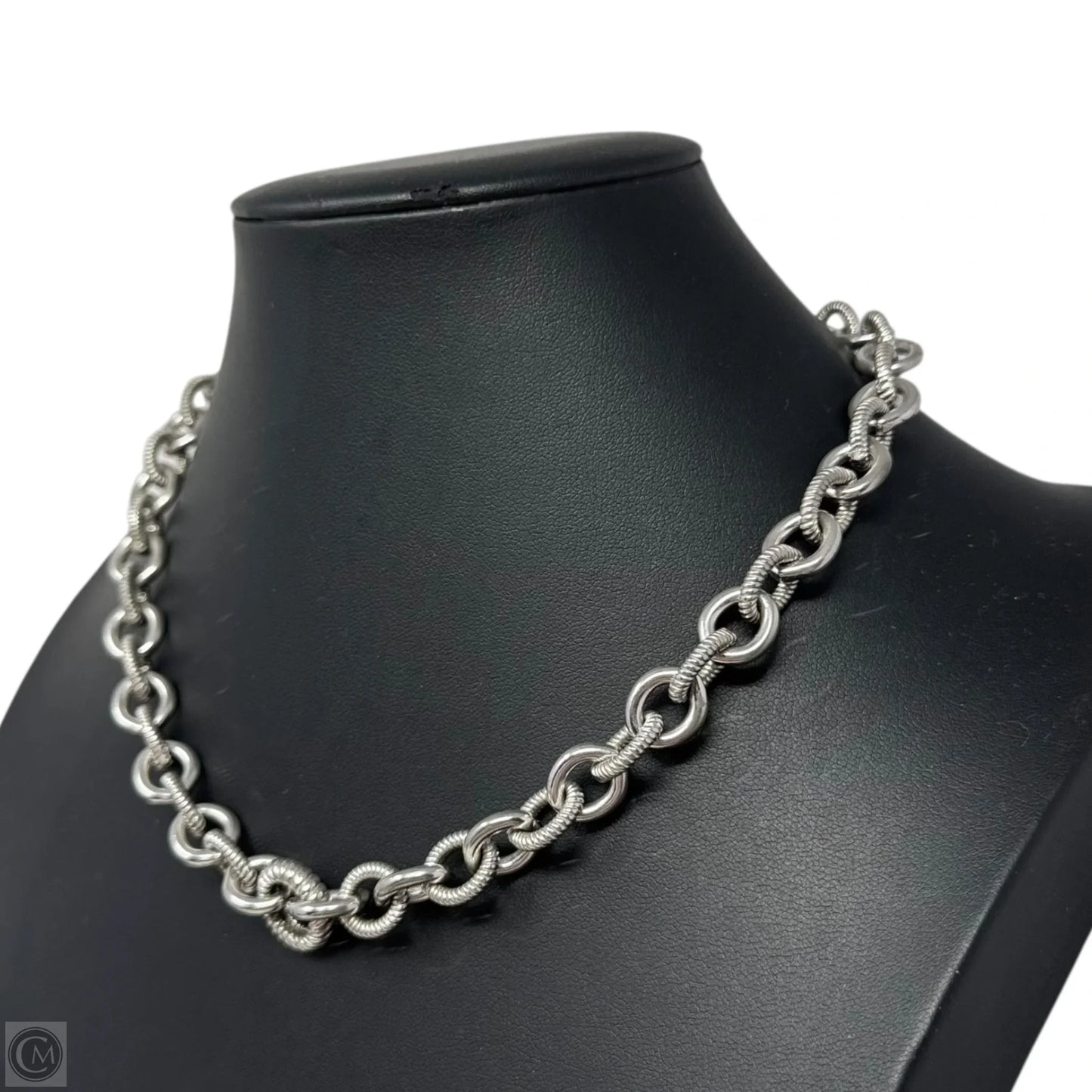 Sterling Silver Rolo Link Chain Necklace Designer By Judith Ripka