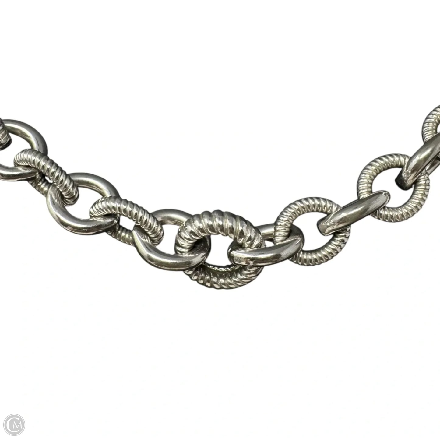 Sterling Silver Rolo Link Chain Necklace Designer By Judith Ripka