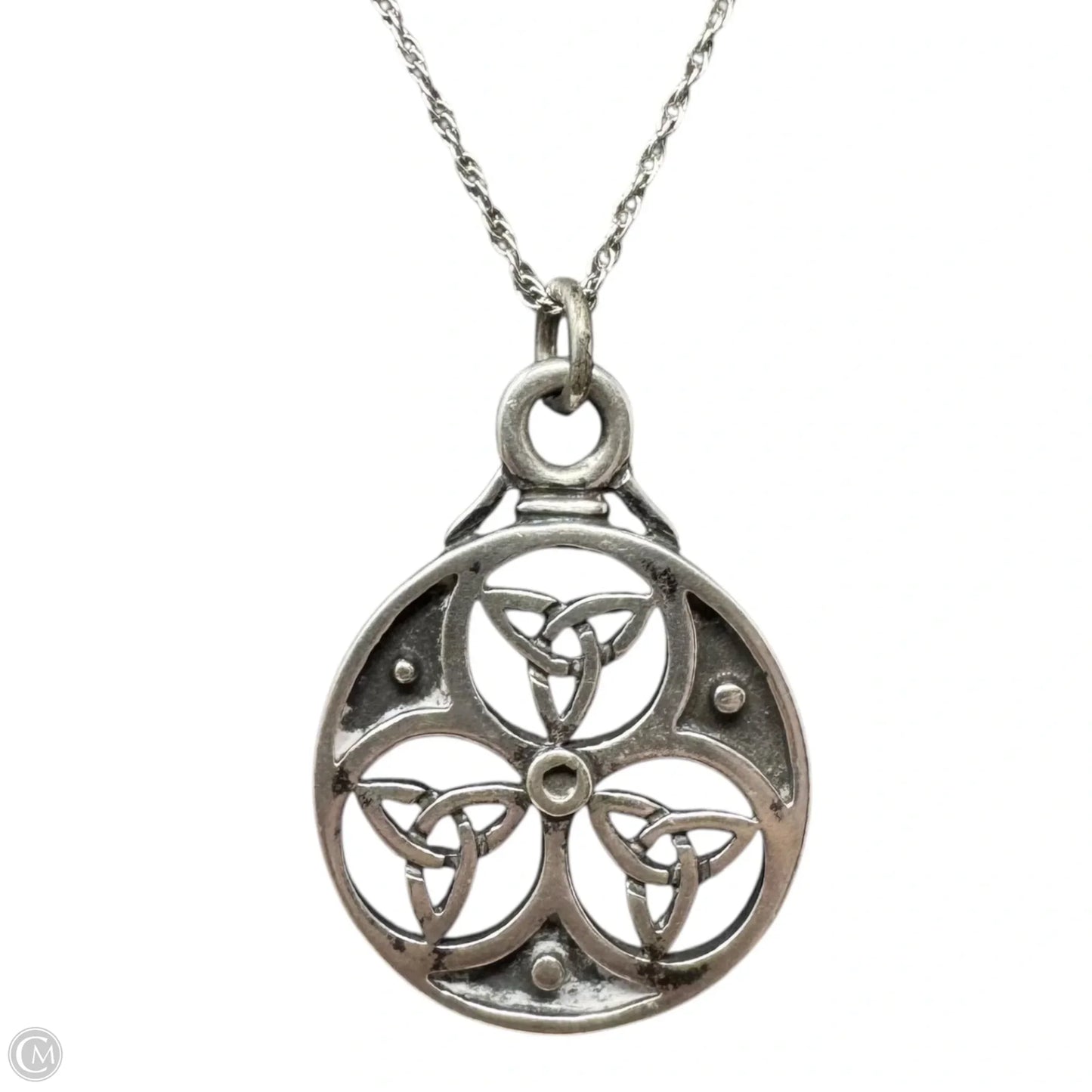 Celtic Knot Pendant Necklace Sterling Silver