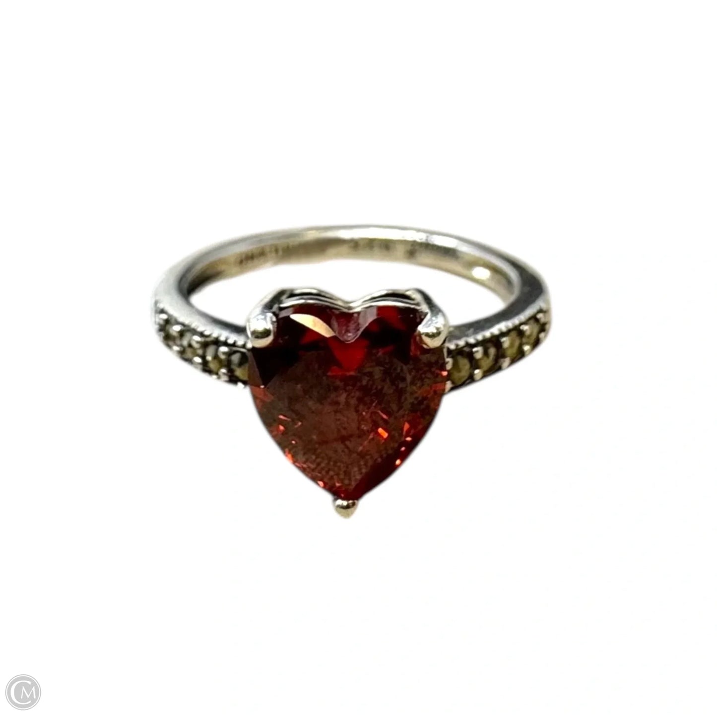 Red Heart Ring Sterling Silver, Size: 7