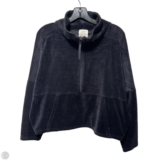 Athletic Top Long Sleeve Collar By Talbots In Navy, Size: L