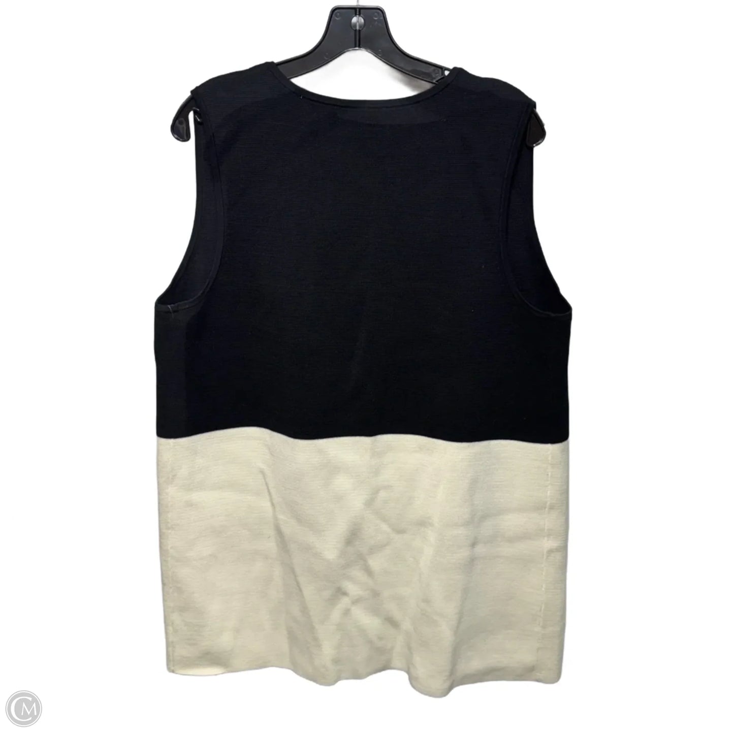 Vest Other By Talbots In Black & Cream, Size: 1x