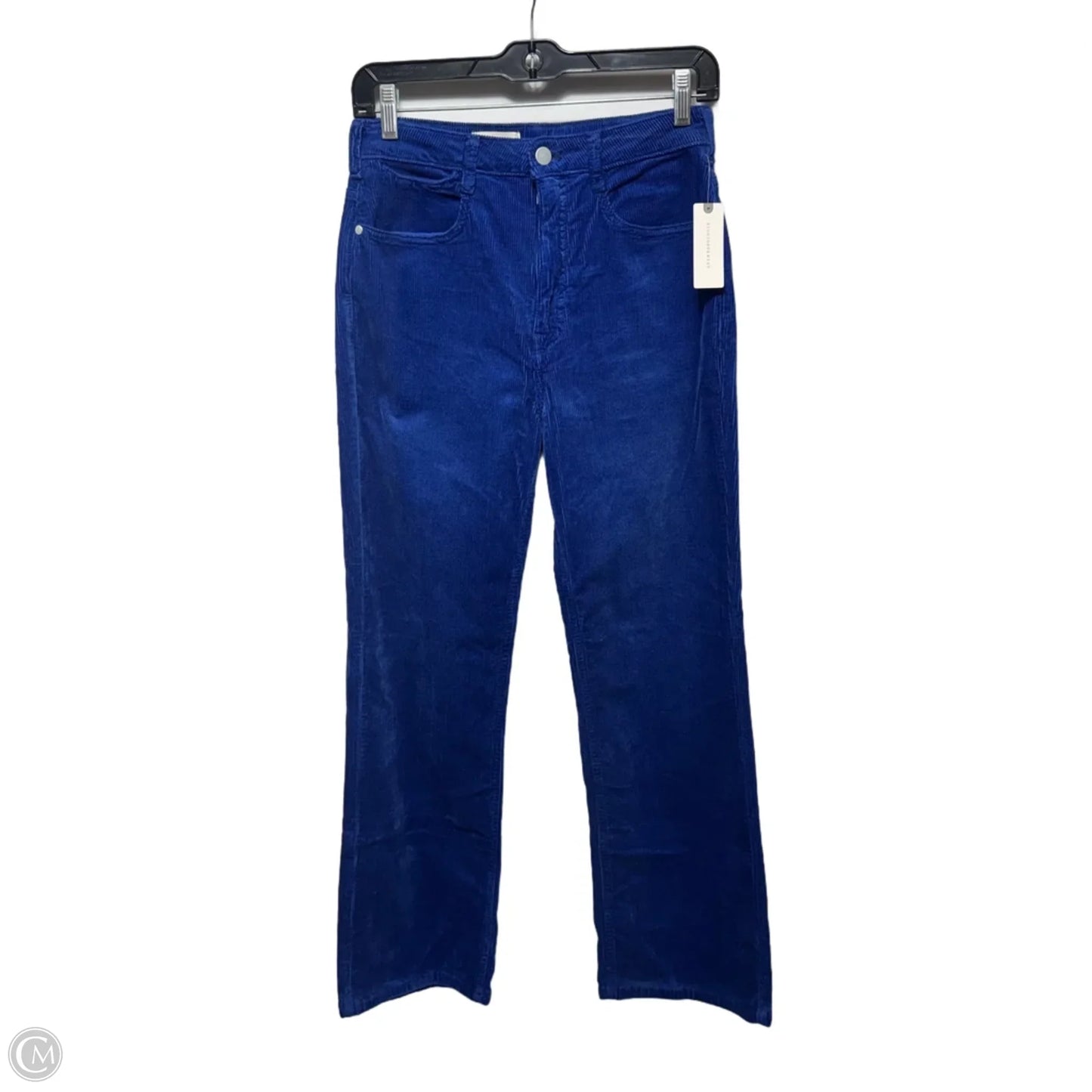 The Yaya Mid-Rise Corduroy Crop Flare Jeans By Pilcro In Indigo, Size: 4/27