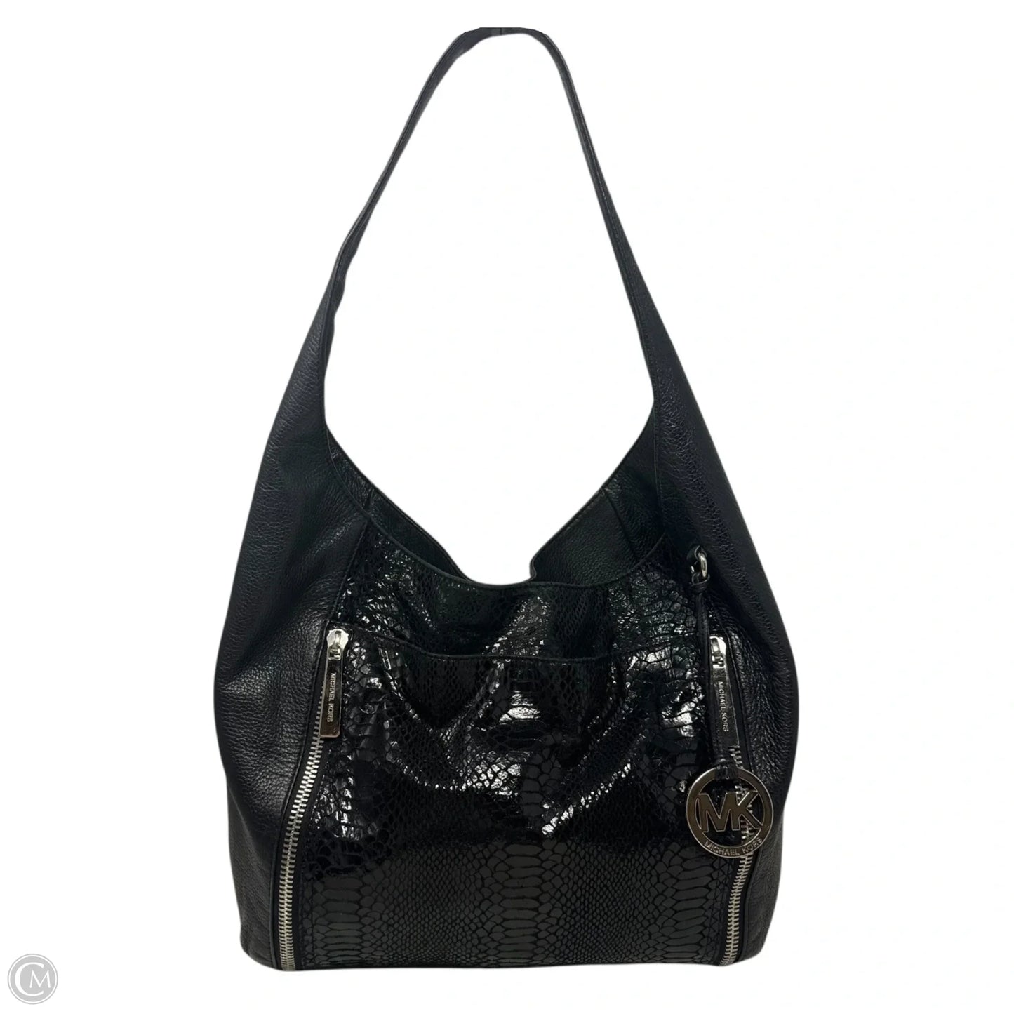 Newman Snakeskin Hobo Handbag Designer By Michael Kors, Size: Large