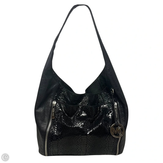 Newman Snakeskin Hobo Handbag Designer By Michael Kors, Size: Large