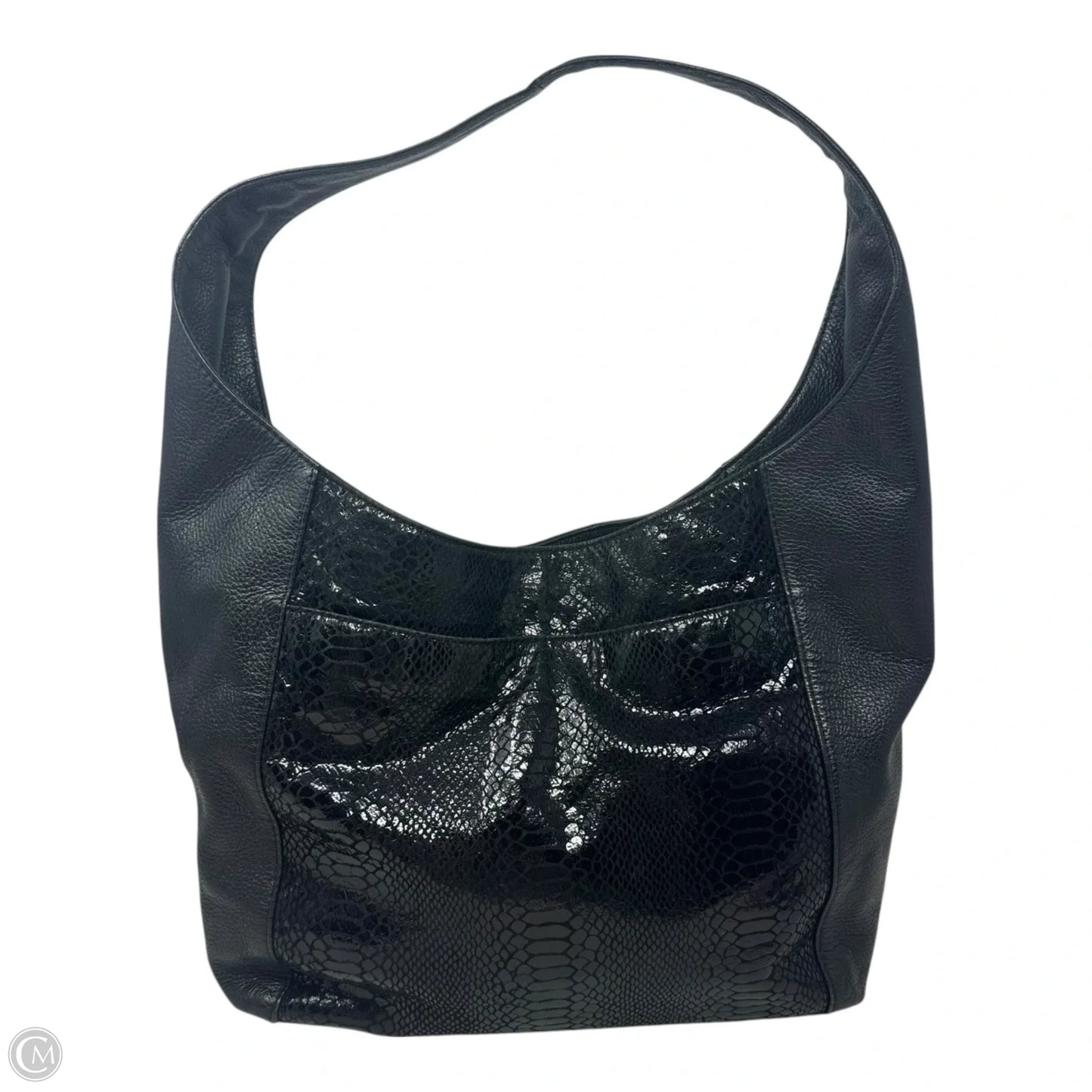 Newman Snakeskin Hobo Handbag Designer By Michael Kors, Size: Large