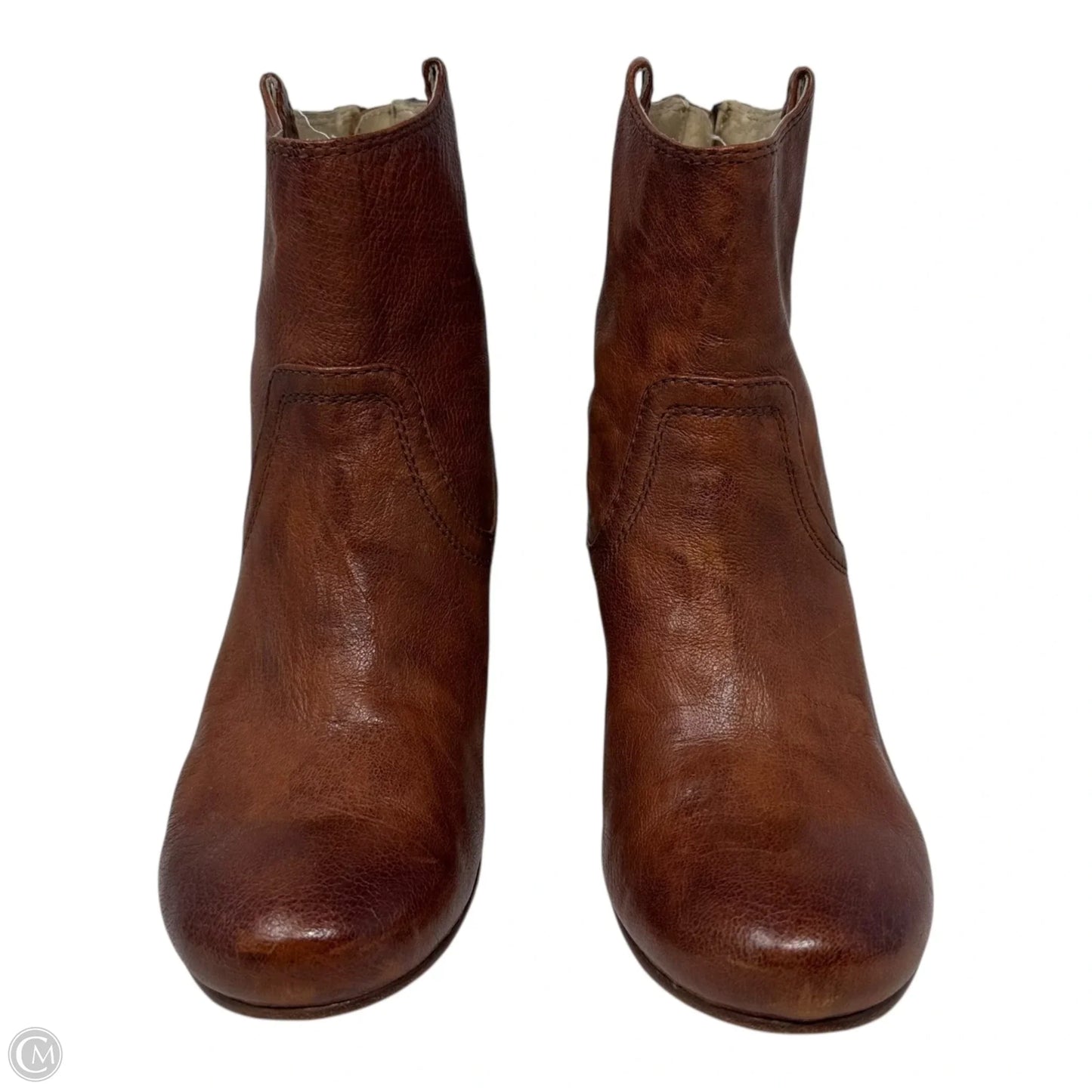 Carson Wedge Boots Designer By Frye In Brown, Size: 7.5