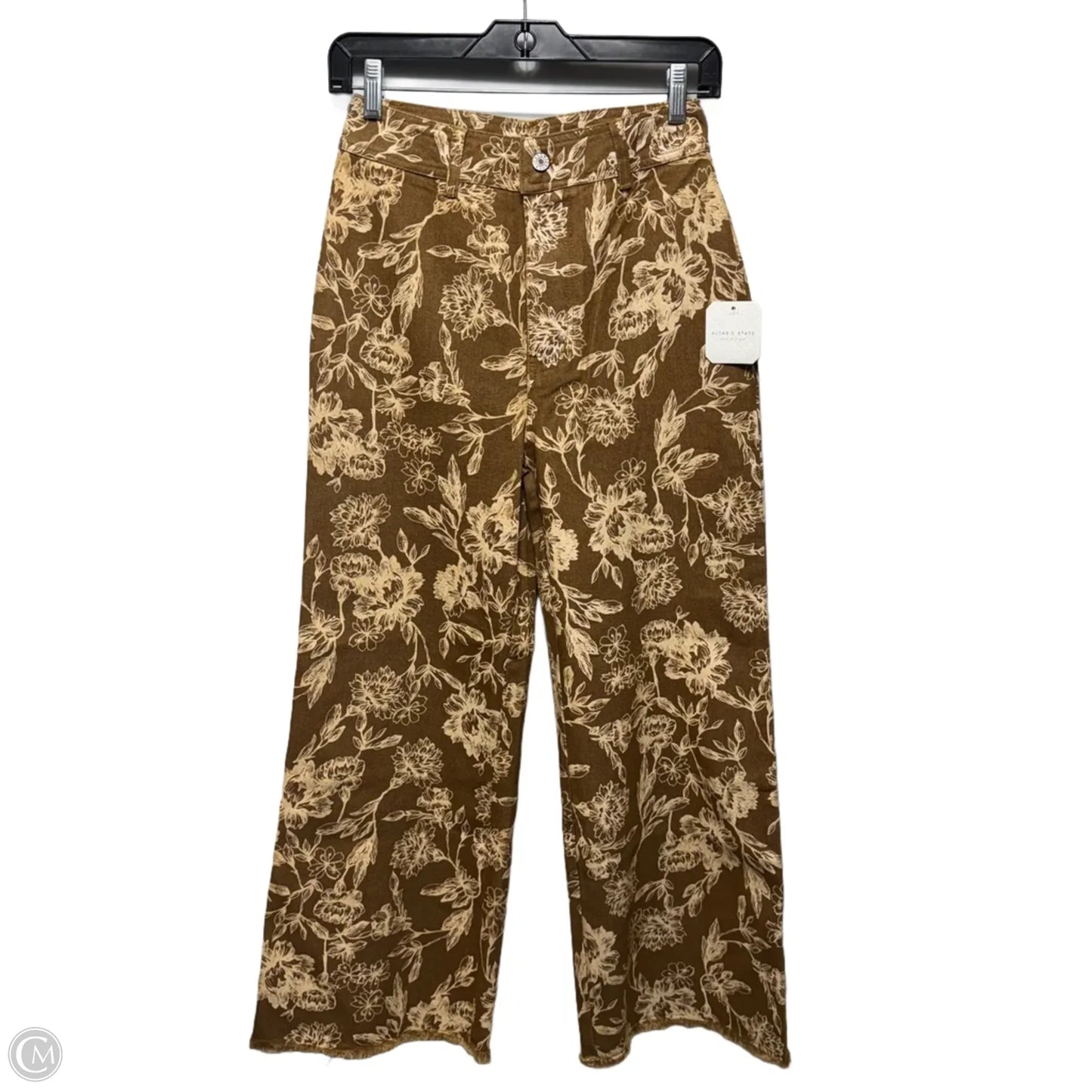 Printed Wide Leg Jeans By Altard State In Floral Print, Size: S