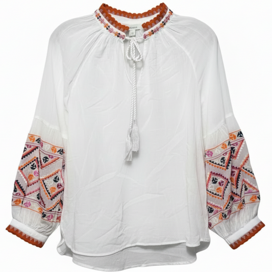 Embroidered Wonder Top By Sundance In White, Size: S