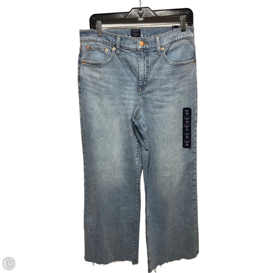 Wide Leg Crop Jeans By J. Crew In Blue Denim, Size: 8