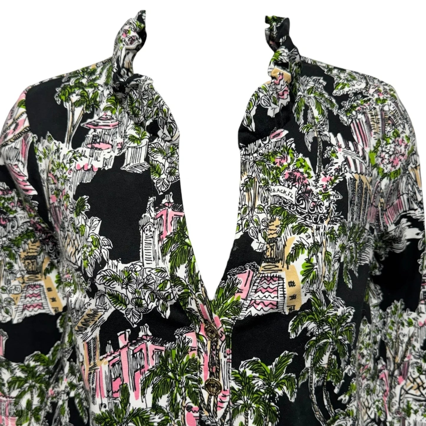 Knightly Dress Designer By Lilly Pulitzer In Onyx PB Anniversary Toile Print, Size: XXS