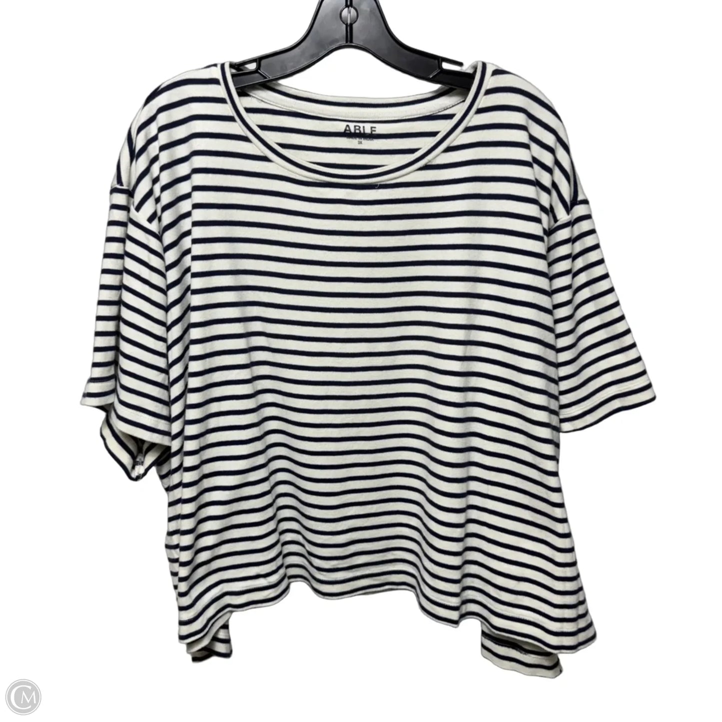 Top Short Sleeve By Able In Striped Pattern, Size: 3x