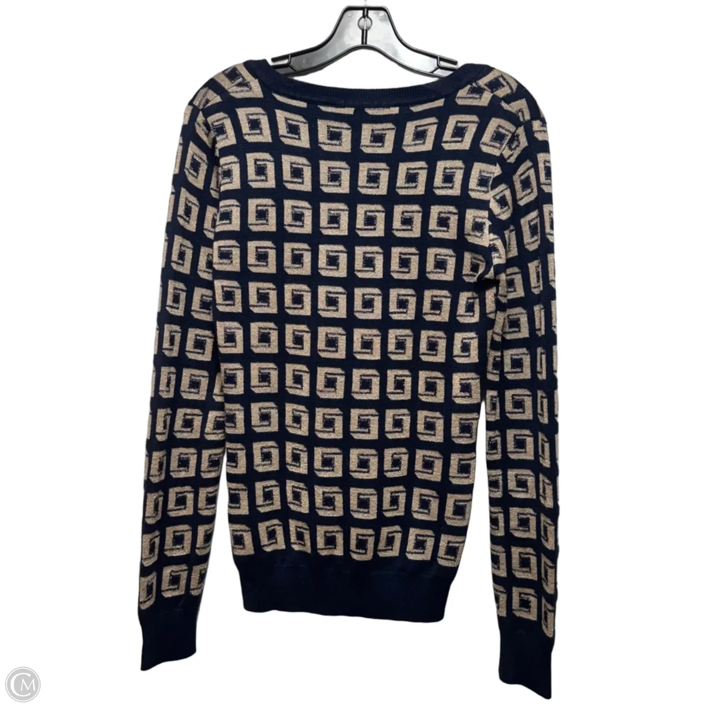 Sweater By Charlotte In Blue & Gold, Size: S
