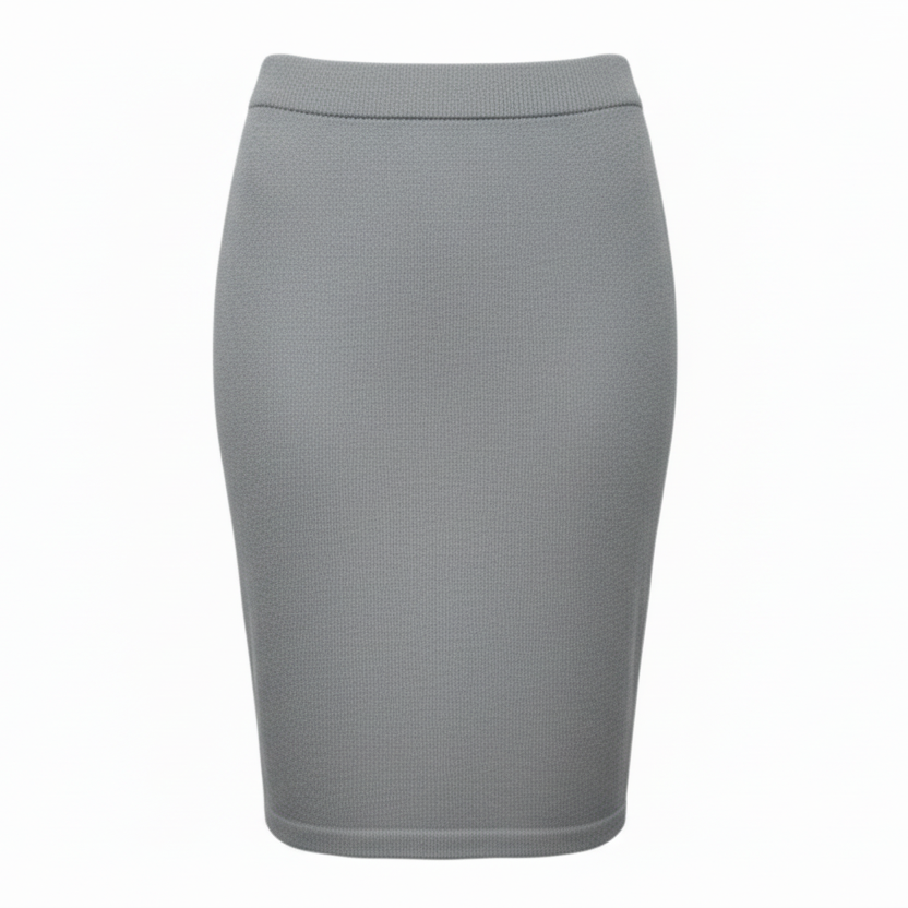 Knit Midi Skirt Luxury Designer By St John Collection In Grey, Size: 2