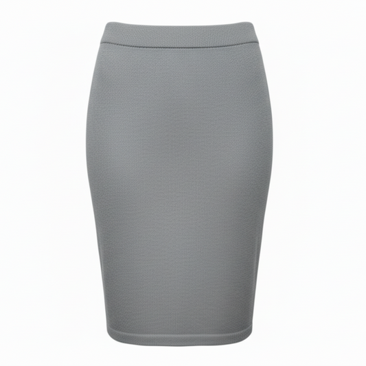 Knit Midi Skirt Luxury Designer By St John Collection In Grey, Size: 2